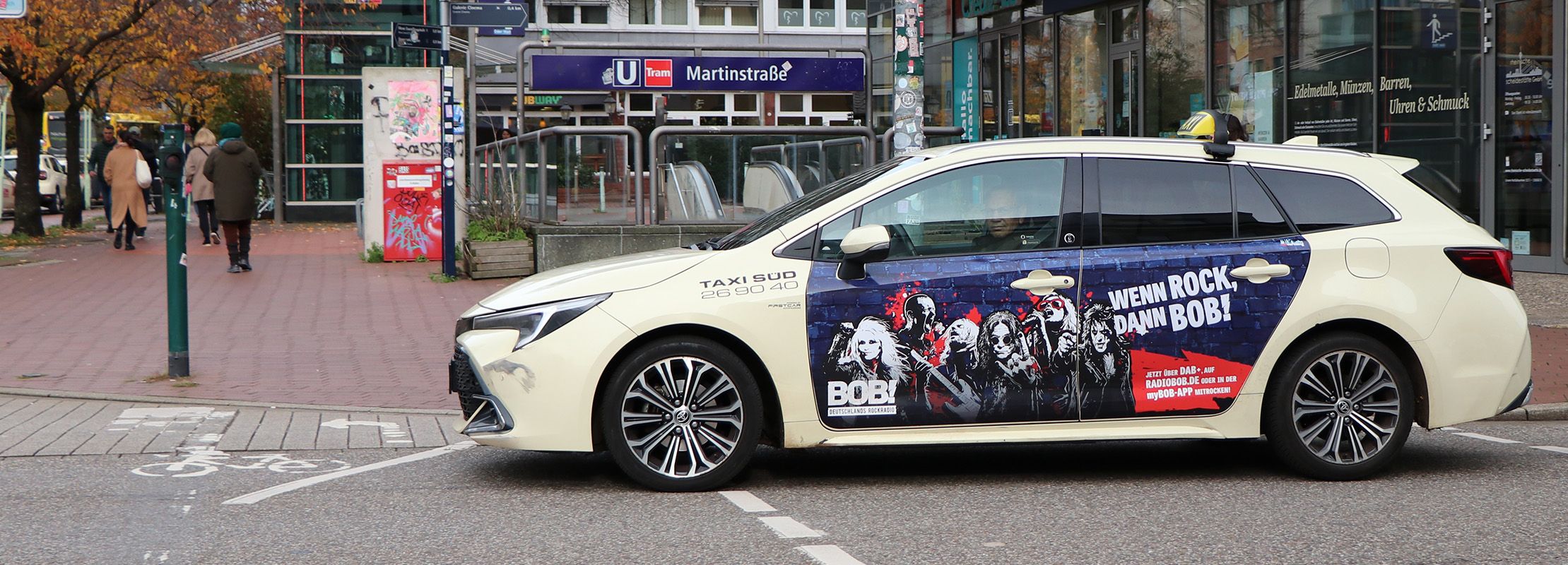 Taxiwerbung in Essen